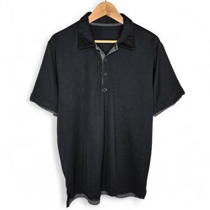 Oakley Polo Men's Embroidered Logo Doubled Sleeve Performance Active Golf Wear L